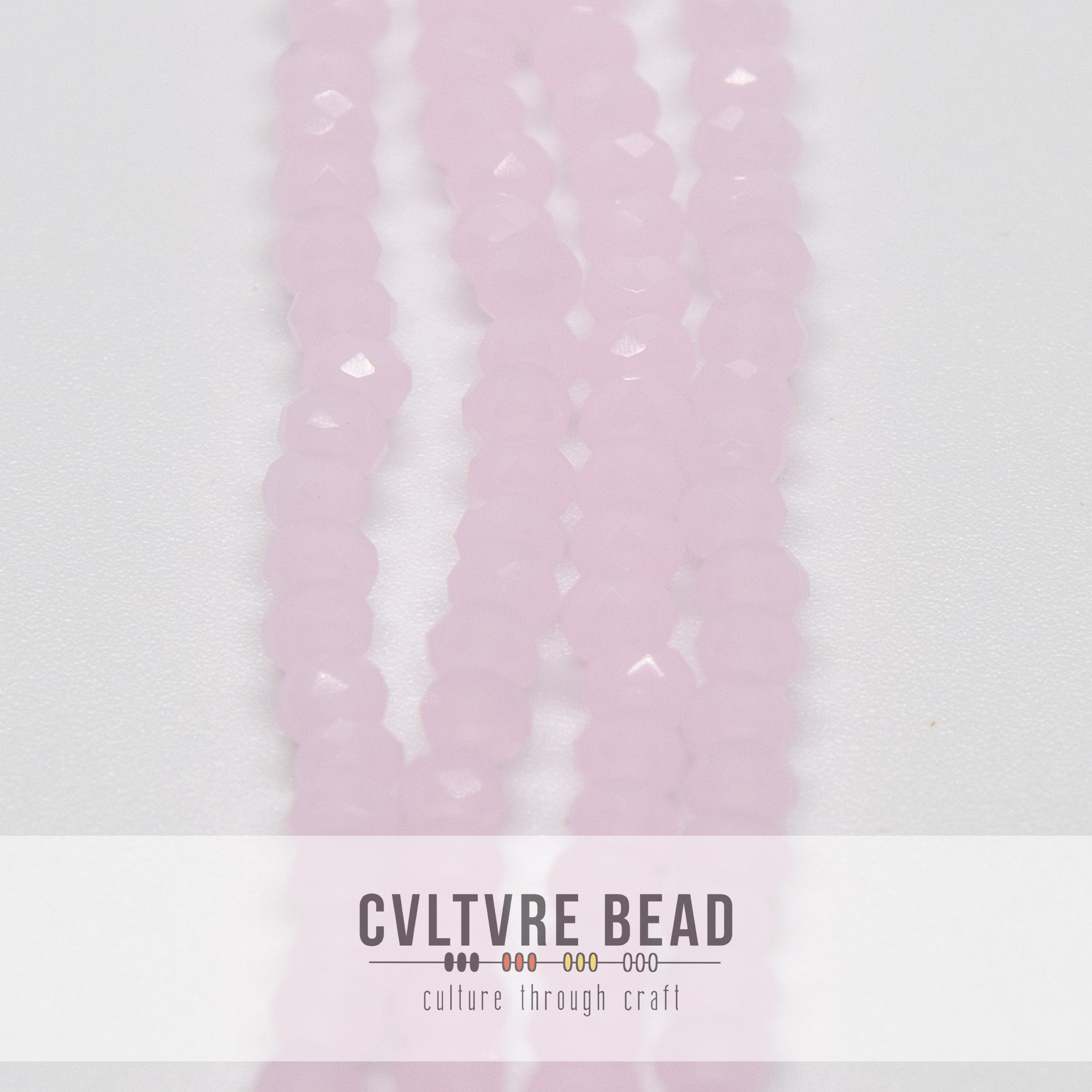 Crystal Lane Rondelle - 3x4mm - Opaque Pink
